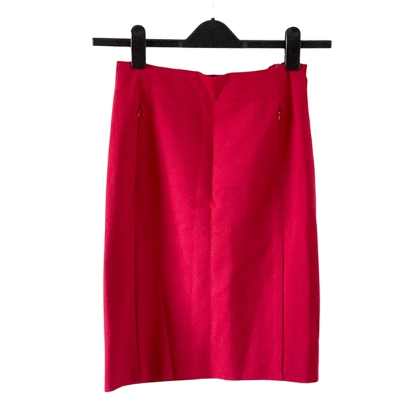 Pre-loved Diane von Furstenberg Red Pencil Skirt - UK Size 6-8 - Picture 3 of 17
